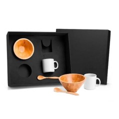 Kit para Café Da Manhã em Bambu 6 Pçs Personalizado