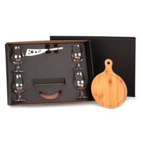 Kit Queijo e Taças para Cerveja 6 Pçs Personalizado