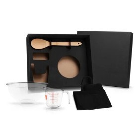 Kit para Cozinha em Vidro / Bambu 4 Pçs Personalizado