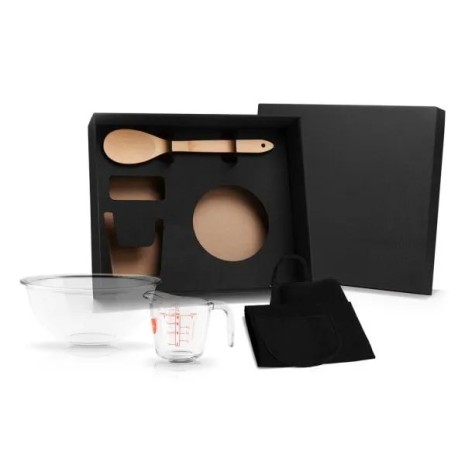 Kit para Cozinha em Vidro / Bambu 4 Pçs Personalizado