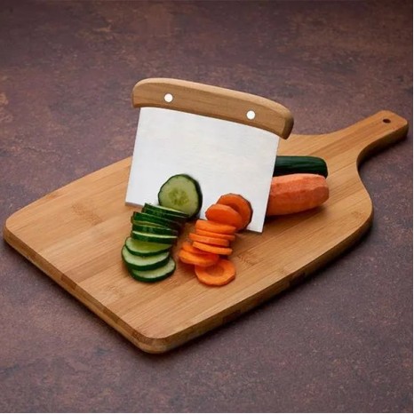 Kit para Cozinha em Bambu / Inox com Espátula Multiuso 3 Pçs Personalizado