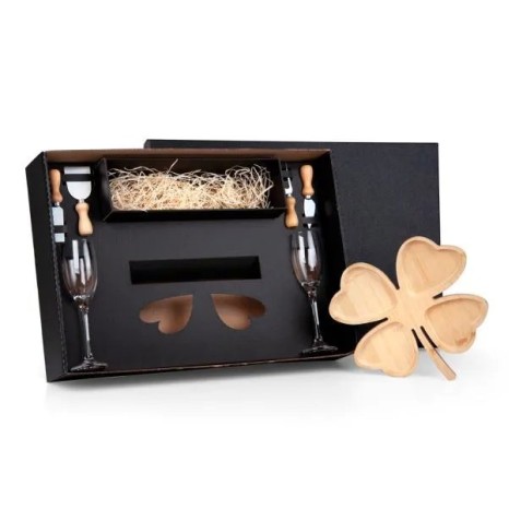 Kit Petisco e Champagne 7 Pçs Personalizado