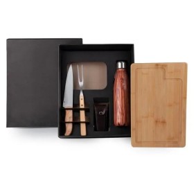 Kit Churrasco com Garrafa e Canivete 6 Pçs Personalizado