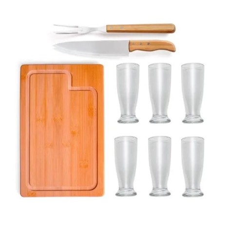 Kit Churrasco e Cerveja 9 Peças Personalizado