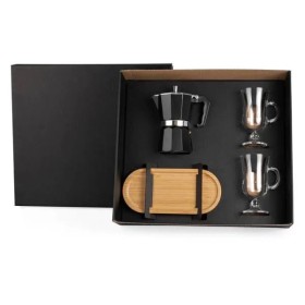 Kit para Café com Cafeteira Italiana 4 Pçs Personalizado