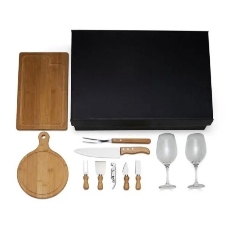 Kit Queijo, Churrasco e Vinho- 11 Pçs Personalizado