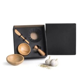 Kit Cumbuca e Amassador de Temperos 4 Pçs Personalizado