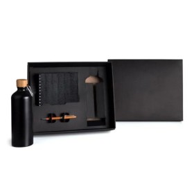 Kit Garrafa, Caderno e Caneta 3 Pçs Personalizado