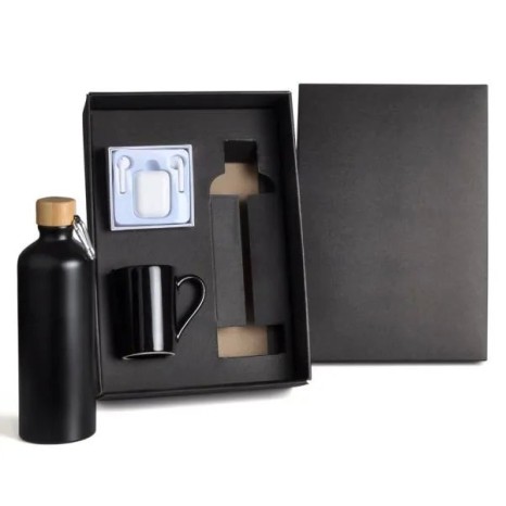 Kit Garrafa, Caneca e Fone Bluetooth 3 Pçs Personalizado