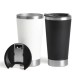 Kit de Copos Térmicos em Aço Inox 500Ml Preto / Branco 2 Pçs Personalizado