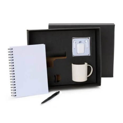 Kit Caneca em Fibra de Bambu e Acessórios 4 Pçs Personalizado