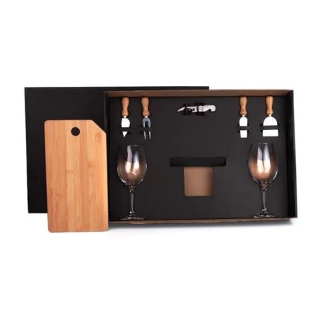 Kit Queijo e Vinho 8 Pçs Personalizado