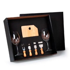 Kit Queijo e Vinho 7 Pçs Personalizado