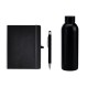 Kit Garrafa, Caderno e Caneta Preto 3 Pçs Personalizado