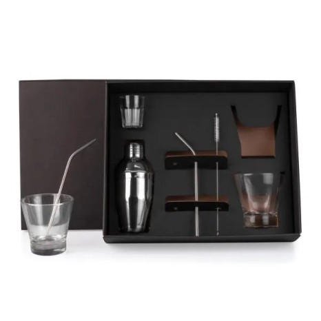 Kit para Drinks com Coqueteleira 7 Pçs Personalizado