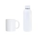 Kit Garrafa e Caneca Branco 2 Pçs Personalizado