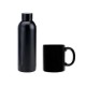 Kit Garrafa e Caneca Preto 2 Pçs Personalizado