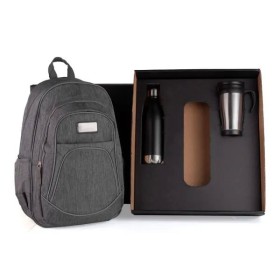 Conjunto Mochila, Garrafa e Caneca 3 Peças Personalizado