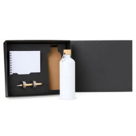 Kit Garrafa, Caderno e Caneta 3 Pçs Personalizado