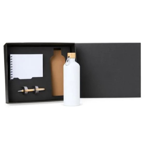Kit Garrafa, Caderno e Caneta 3 Pçs Personalizado