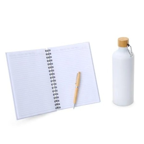 Kit Garrafa, Caderno e Caneta 3 Pçs Personalizado