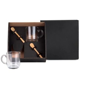 Kit Canecas com Colheres 4 Pçs Personalizado