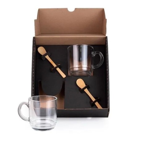 Kit Canecas com Colheres 4 Pçs Personalizado