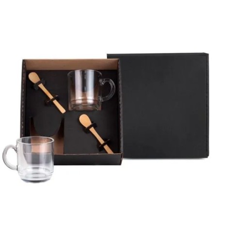 Kit Canecas com Colheres 4 Pçs Personalizado