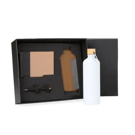 Kit Garrafa, Caderno e Caneta 3 Pçs Personalizado