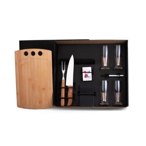 Kit Churrasco, Cerveja e Truco 10 Pçs com Jogo de Baralho P19 Personalizado