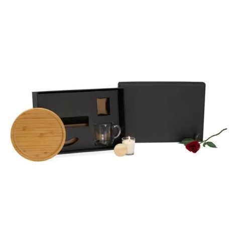 Kit para Café com Vela Aromatizada 3 Pçs Personalizado