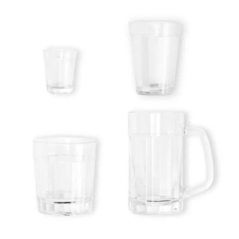 Conjunto de Copos de Vidro 4 Pçs Personalizado