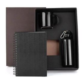 Kit com Squeeze, Caneca e Caderno 3 Pçs Personalizado