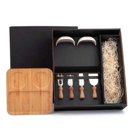 Conjunto para Petisco com Espaço para Garrafa 7 Pçs Personalizado