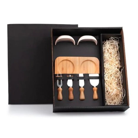 Conjunto para Petisco com Espaço para Garrafa 7 Pçs Personalizado