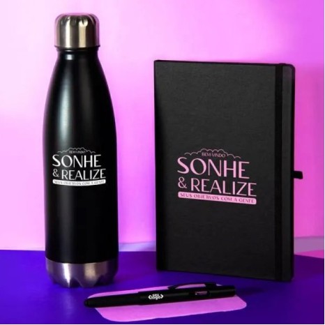 Kit Caderno e Acessórios 3 Pçs Personalizado