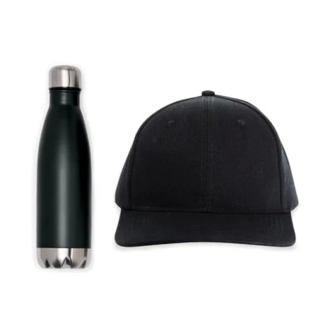 Kit Garrafa e Boné 2 Pçs Personalizado