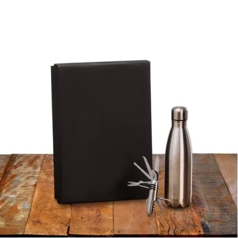 Kit Garrafa e Canivete 11 Funções 2 Pçs Personalizado