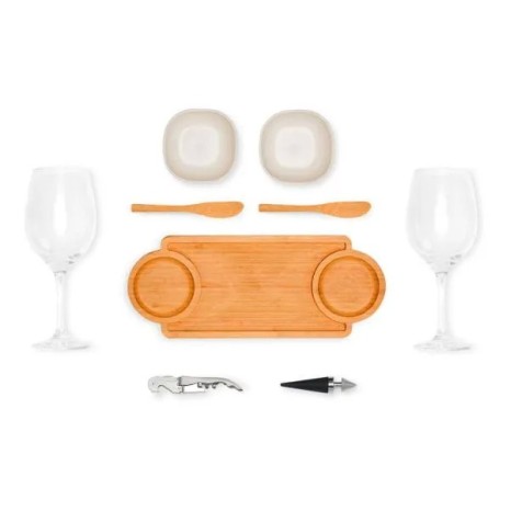 Kit para Petisco e Vinho 9 Pçs Personalizado