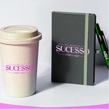 Kit Caderno e Acessórios 3 Pçs Personalizado