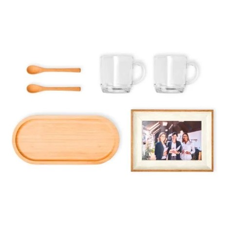 Kit para Café/Chá e Porta Retrato 6 Pçs Personalizado