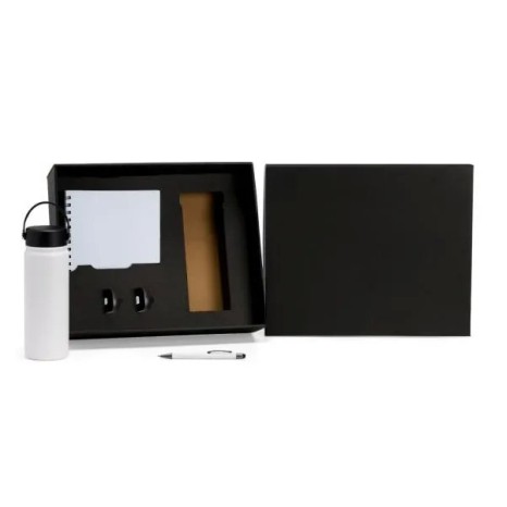 Kit Garrafa, Caderno e Caneta 3 Pçs Personalizado