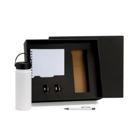 Kit Garrafa, Caderno e Caneta 3 Pçs Personalizado