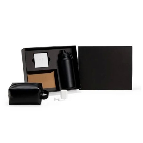 Kit Garrafa, Fone Bluetooth e Necessaire 3 Pçs Personalizado