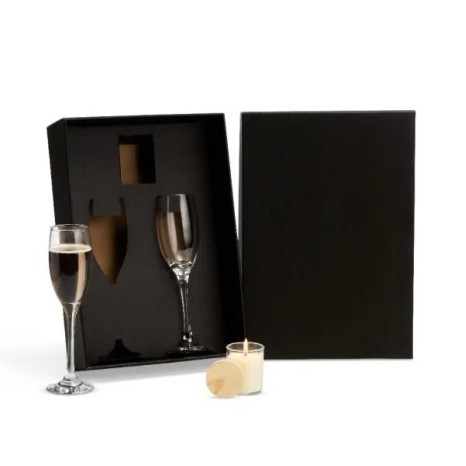 Kit Taças e Vela Aromatizada 3 Pçs Personalizado