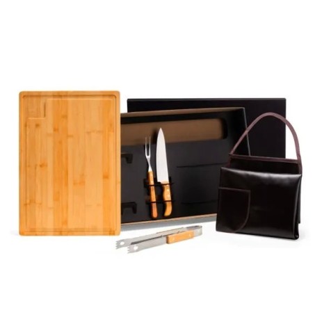 Kit para Churrasco com Avental 5 Pçs Personalizado