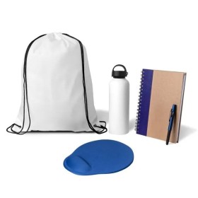 Kit Boas Vindas 5 Pçs Branco/Azul Personalizado