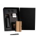 Kit Squeeze, Fone, Caderno e Caneta Preto 4 Pçs Personalizado