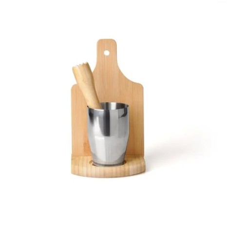 Kit para Caipirinha em Bambu 6 Pçs Personalizado