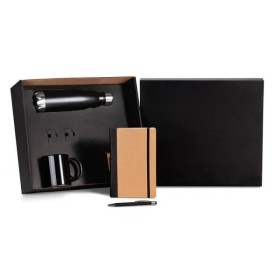 Kit Escritório Preto 4 Pçs Personalizado